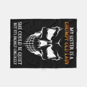 My Sister Is A Mpy Old Lady She Could Be Quiet  Fleece Deken (Voorkant (Horizontaal))