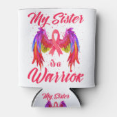 My Sister Is A Warrior Breast Cancer Awareness Blikjeskoeler (Voorkant)