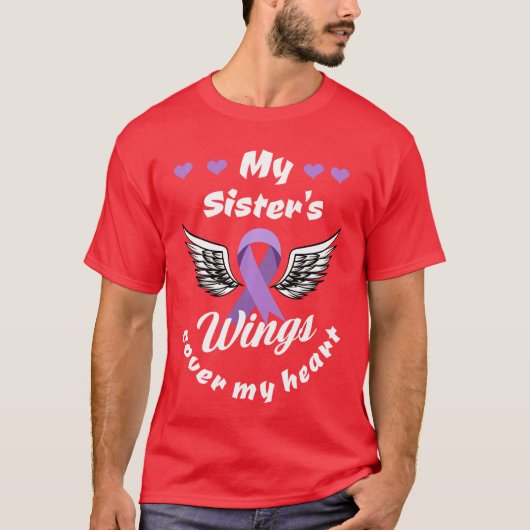 My Sisters Wings Cover My Heart Overdose Awareness T-shirt (Voorkant)