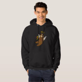 My Sloth Is My Valentine Lazy Sloths Cupid Valenti Hoodie (Voorkant volledig)