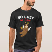 My Sloth Is My Valentine Lazy Sloths Cupid Valenti T-shirt (Voorkant)