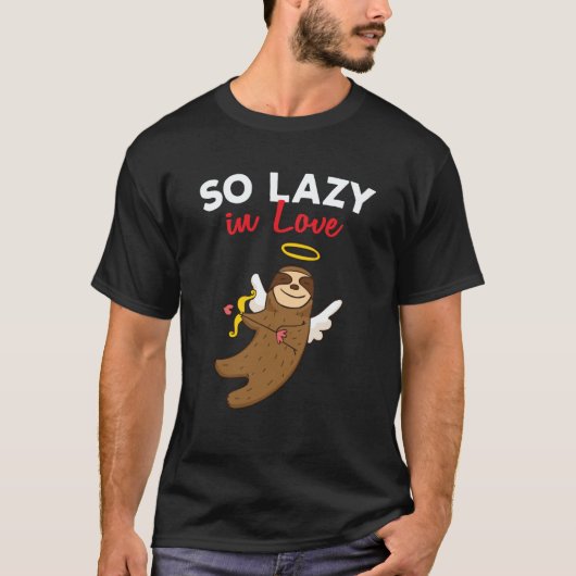 My Sloth Is My Valentine Lazy Sloths Cupid Valenti T-shirt (Voorkant)
