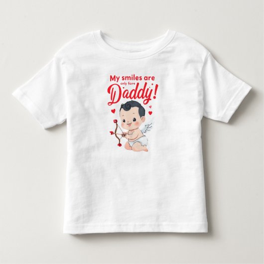 My Smiles Are Only for Daddy Baby Valentine tshirt (Voorkant)