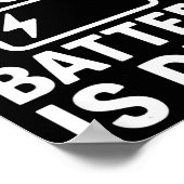 My Social Battery Is Dead Funny Introvert Quote  Poster (Hoek)