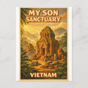My Son-heiligdom, Vietnam, in het klassieke Briefkaart