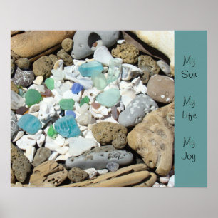 My Son My Life My Joy art prints Sea Glass Fossils