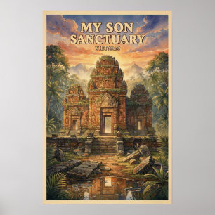 My Son Sanctuary Vietnam Vintage Reisposter Poster