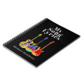 My Song Lyrics Guitar Musician Custom Notitieboek (Linkerzijde)