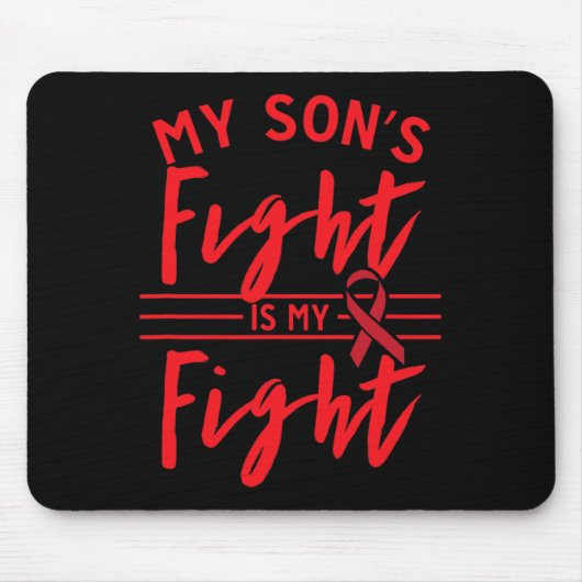 My Son's Fight Is My Fight Blood Cancer Awareness  Muismat (Voorkant)