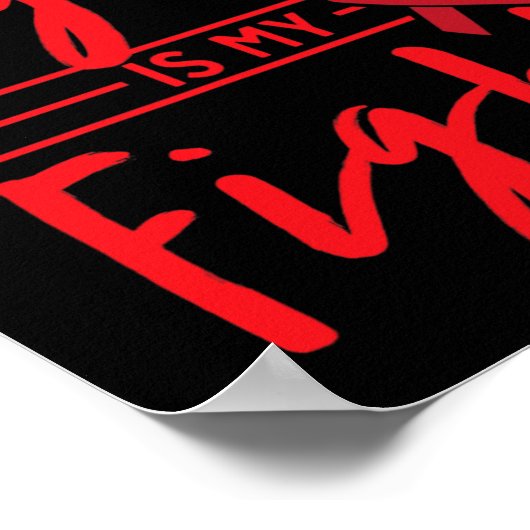 My Son's Fight Is My Fight Blood Cancer Awareness  Poster (Hoek)