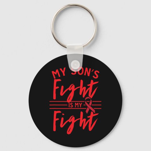 My Son's Fight Is My Fight Blood Cancer Awareness  Sleutelhanger (Voorkant)