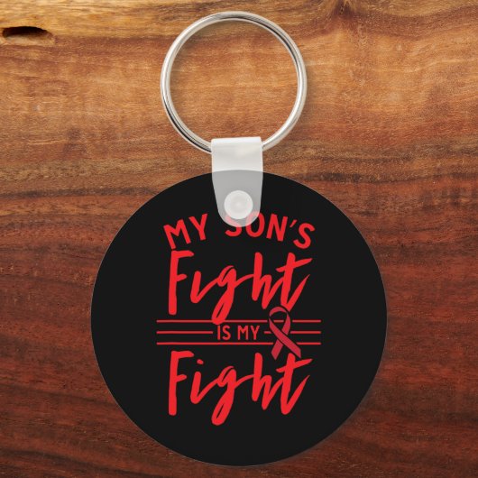 My Son's Fight Is My Fight Blood Cancer Awareness  Sleutelhanger (Voorkant)
