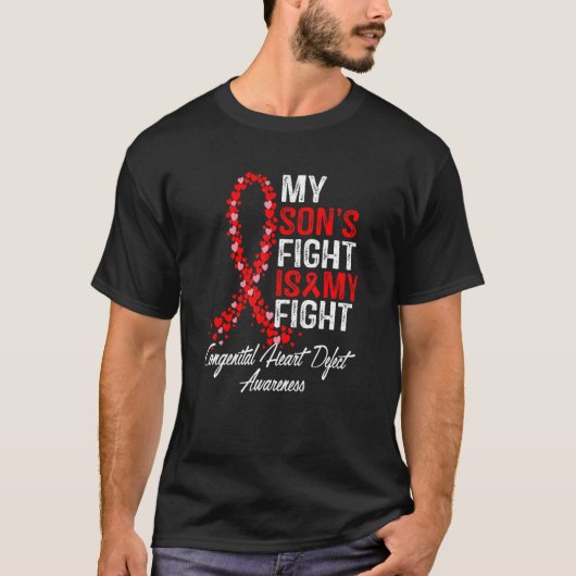 My Son's Fight is My Fight CHD Heart Disease Aware T-shirt (Voorkant)