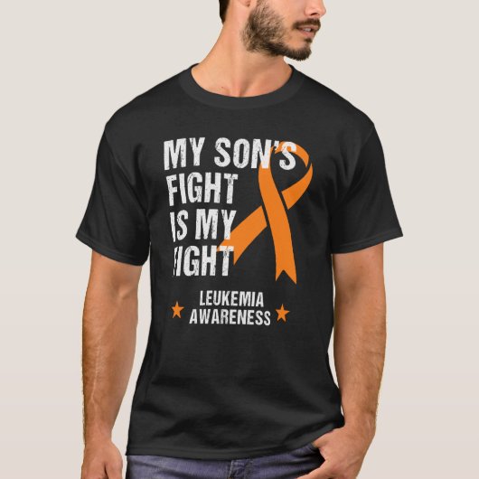 My Son's Fight is My Fight Leukemia Awareness T-shirt (Voorkant)