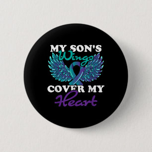 My Sons Wings Hoesje My Heart Suicide Prevention A Ronde Button 5,7 Cm