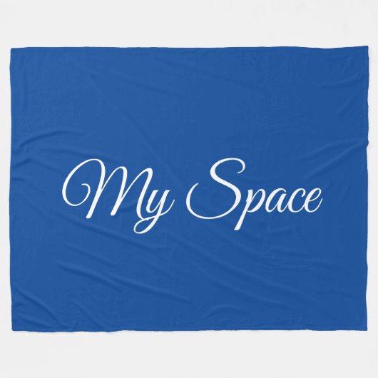My Space blauw Fleece Deken (Voorkant (Horizontaal))