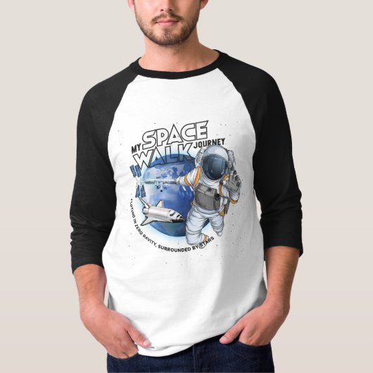 My spacewalk Journey | Men 3/4 Sleeve Raglan T-shirt (Voorkant)