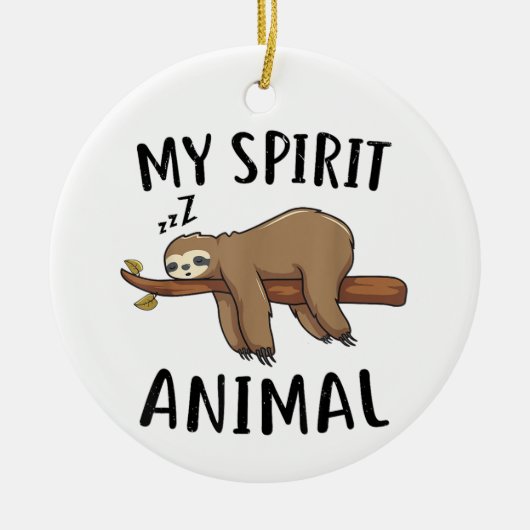 My Spirit Animal Funny Sloth Gift Keramisch Ornament (Voorkant)