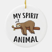 My Spirit Animal Funny Sloth Gift Keramisch Ornament (Achterkant)