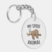 My Spirit Animal Funny Sloth Gift Sleutelhanger (Voorkant Links)
