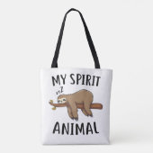 My Spirit Animal Funny Sloth Gift Tote Bag (Achterkant)