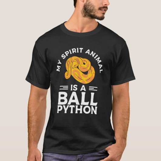 My Spirit Animal Is A Ball Python Pythons Snake Re T-shirt (Voorkant)