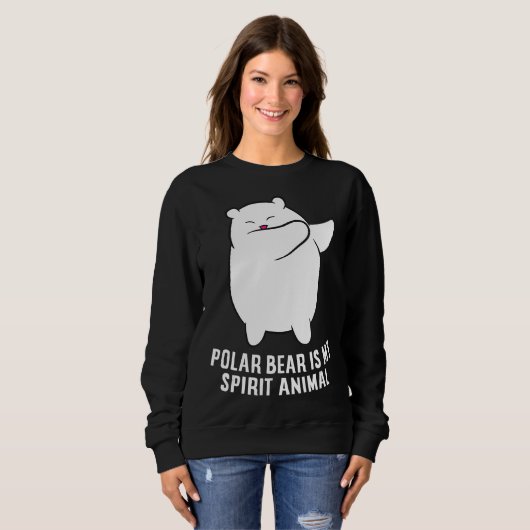 My Spirit Animal Is A Polar Bear | Cute Polar Bear Trui (Voorkant volledig)