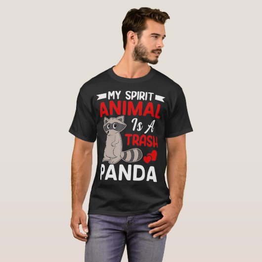 My Spirit Animal Is a Trash Panda Funny Raccoon L T-shirt (Voorkant volledig)