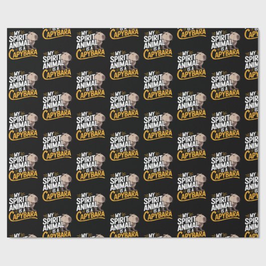 My Spirit Animal is een capibara Schattige en grap Cadeaupapier (Vlak)