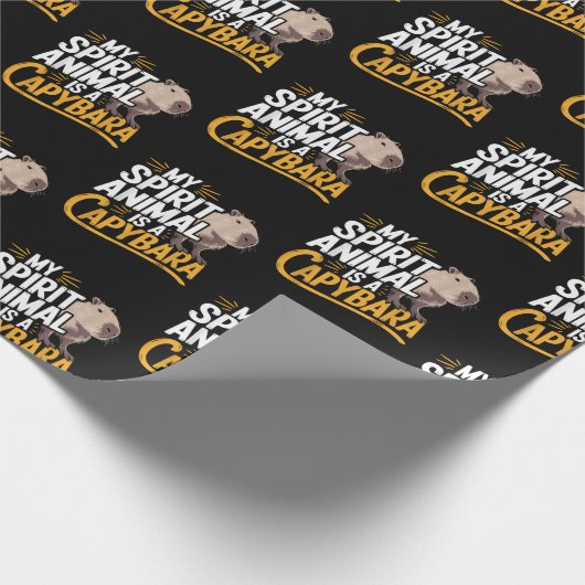 My Spirit Animal is een capibara Schattige en grap Cadeaupapier (Hoek)