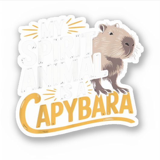 My Spirit Animal is een capibara Schattige en grap Sticker (Voorkant)
