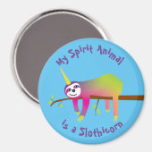 My Spirit Animal is een Slothicorn Magneet (Voorkant / Achterkant)