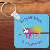 My Spirit Animal is een Slothicorn Sleutelhanger (Voorkant)