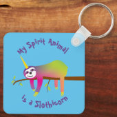 My Spirit Animal is een Slothicorn Sleutelhanger (Achterkant)