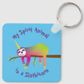 My Spirit Animal is een Slothicorn Sleutelhanger (Achterkant)