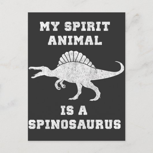 My Spirit Animal is een Spinosaurus Dinosaur Gift Briefkaart (Voorkant)