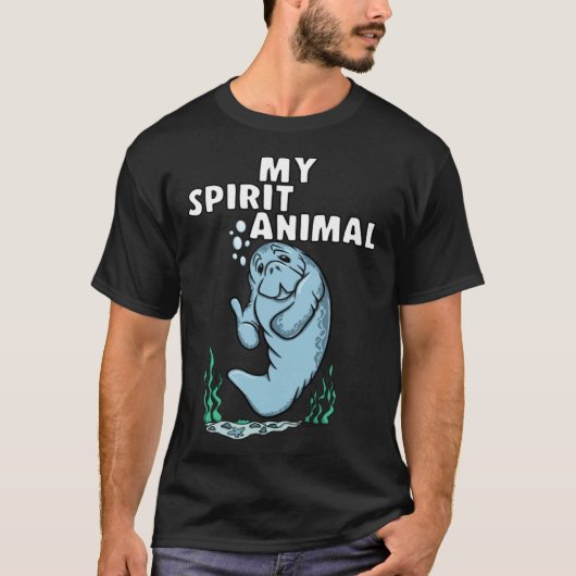MY SPIRIT ANIMAL Manatee T-shirt (Voorkant)