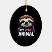 My Spirit Animal - Ontspannen Luie Luiaard Ontwerp Keramisch Ornament (Rechts)