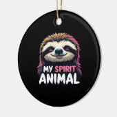 My Spirit Animal - Ontspannen Luie Luiaard Ontwerp Keramisch Ornament (Links)