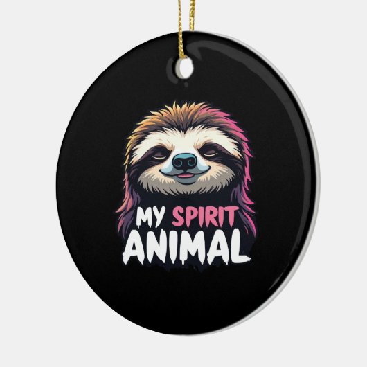 My Spirit Animal - Ontspannen Luie Luiaard Ontwerp Keramisch Ornament (Links)
