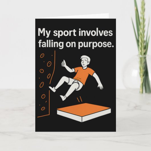 My Sport Involves Falling On Purpose Climbing Humo Kaart (Voorkant)