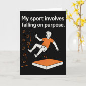 My Sport Involves Falling On Purpose Climbing Humo Kaart (Gele Bloem)