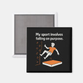 My Sport Involves Falling On Purpose Climbing Humo Magneet (Voorkant / Achterkant)