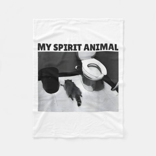My Srit Animal Funny Drunk Raccoon Meme  Fleece Deken (Voorkant)