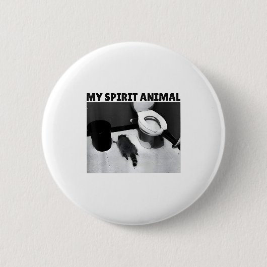 My Srit Animal Funny Drunk Raccoon Meme  Ronde Button 5,7 Cm (Voorkant)
