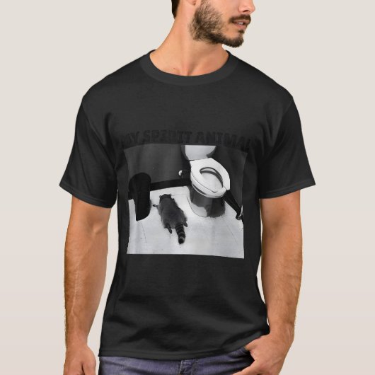 My Srit Animal Funny Drunk Raccoon Meme  T-shirt (Voorkant)