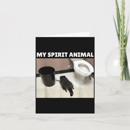 My Srit Animal Raccoon Trash Panda Drunk In The Ba Kaart (Voorkant)