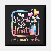 My Student Stole My Heart 3rd Grade Teacher Valent Magneet (Voorkant)
