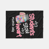 My Student Stole My Heart Lunch Lady Valentine Day Fleece Deken (Voorkant (Horizontaal))