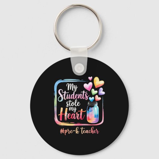My Student Stole My Heart Pre-k Teacher Valentine Sleutelhanger (Voorkant)